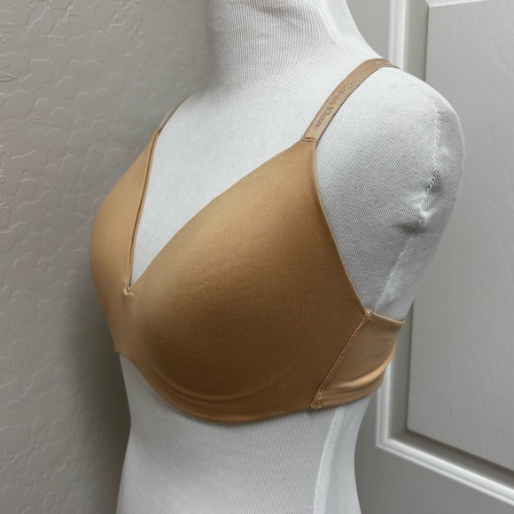 Calvin Klein perfectly fit wire free t-shirt bra 36C Beige - Picture 3 of 9